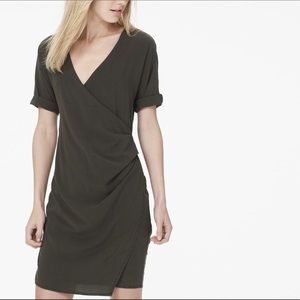 James Perse Black Wrap Dress (Black)